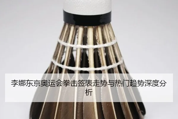 李娜东京奥运会拳击签表走势与热门趋势深度分析